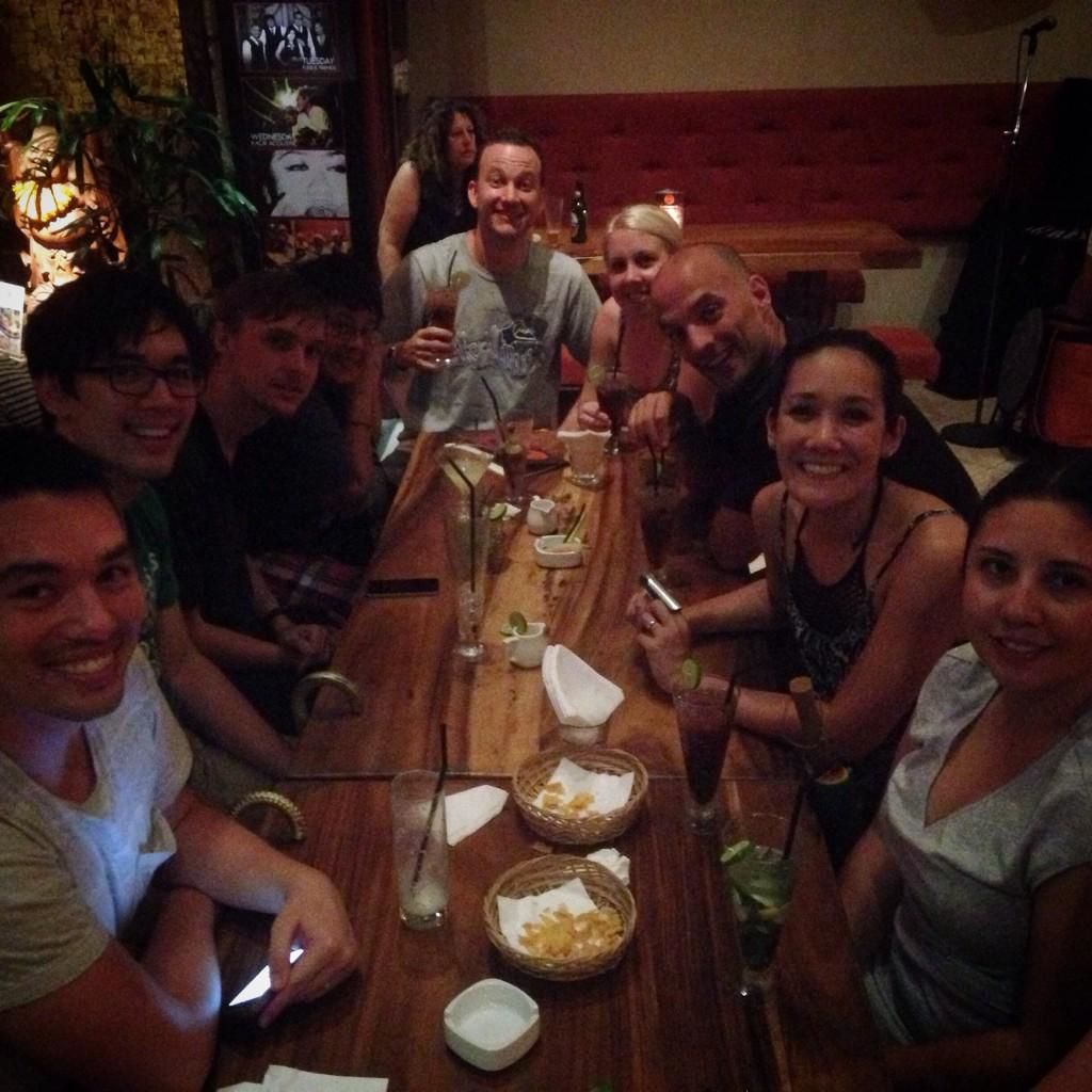 Some of the team enjoying Bali hospitality