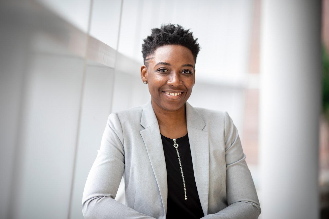 Positive employee in the workplace